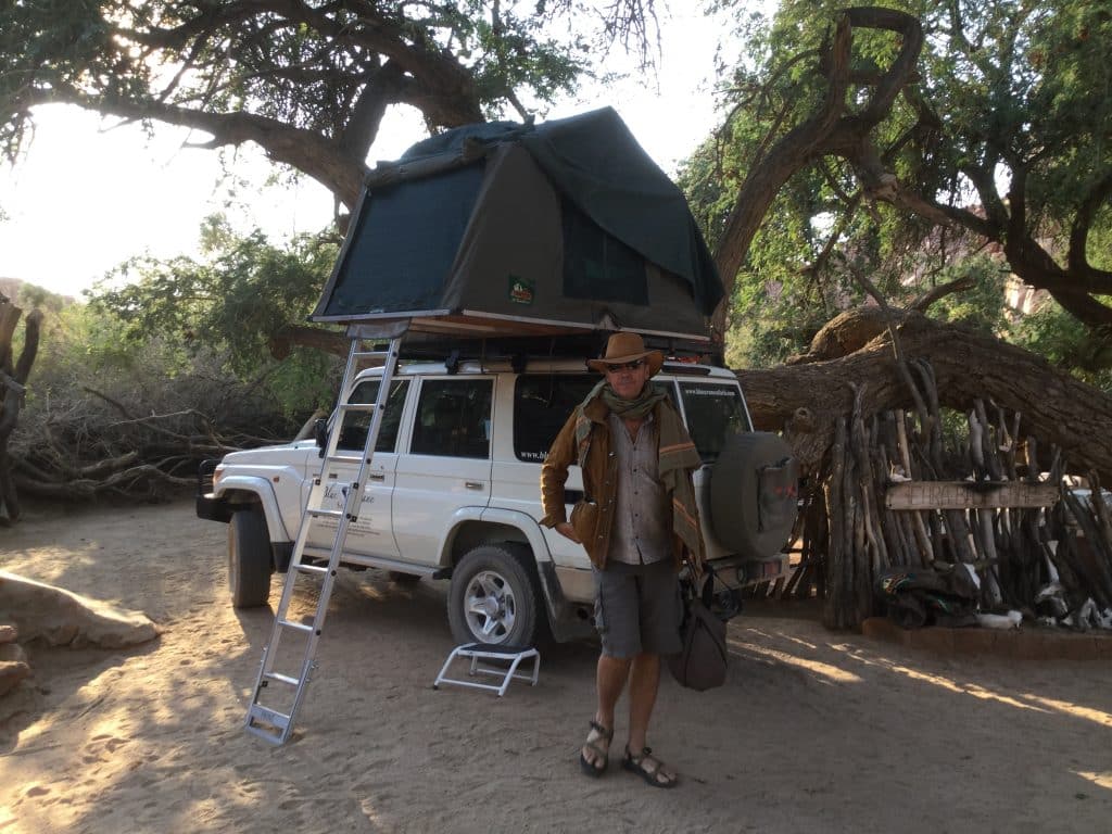 Dag at the first campsite