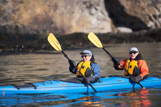 Lauren and Jim kayaking